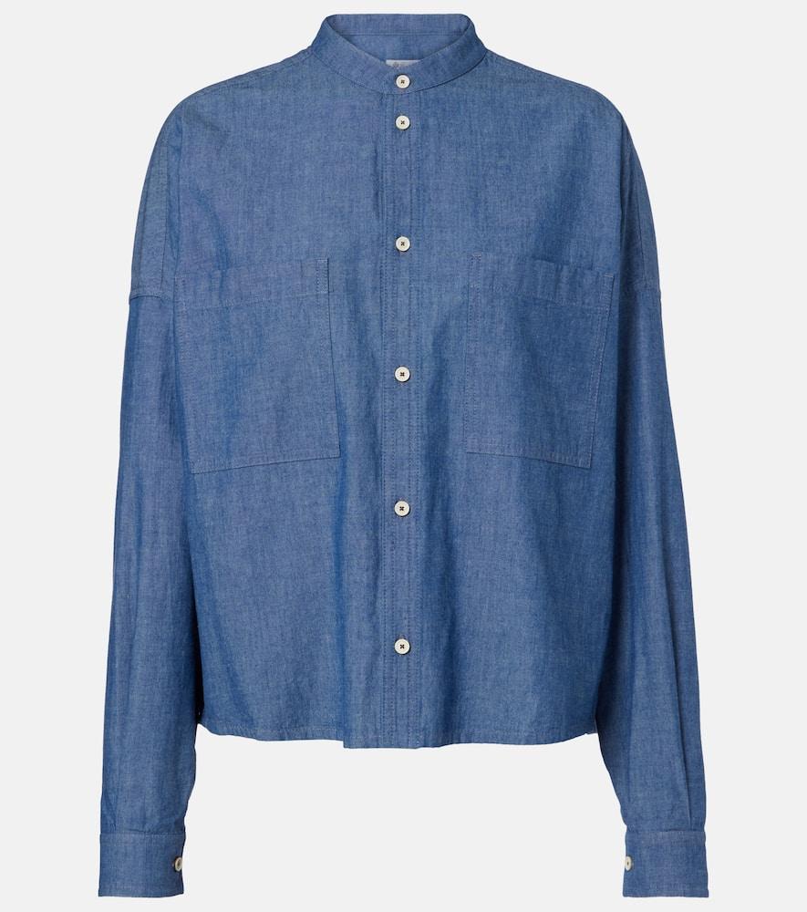 loro piana gyles cotton chambray shirt