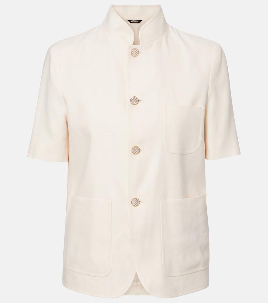 loro piana linen and wool shirt