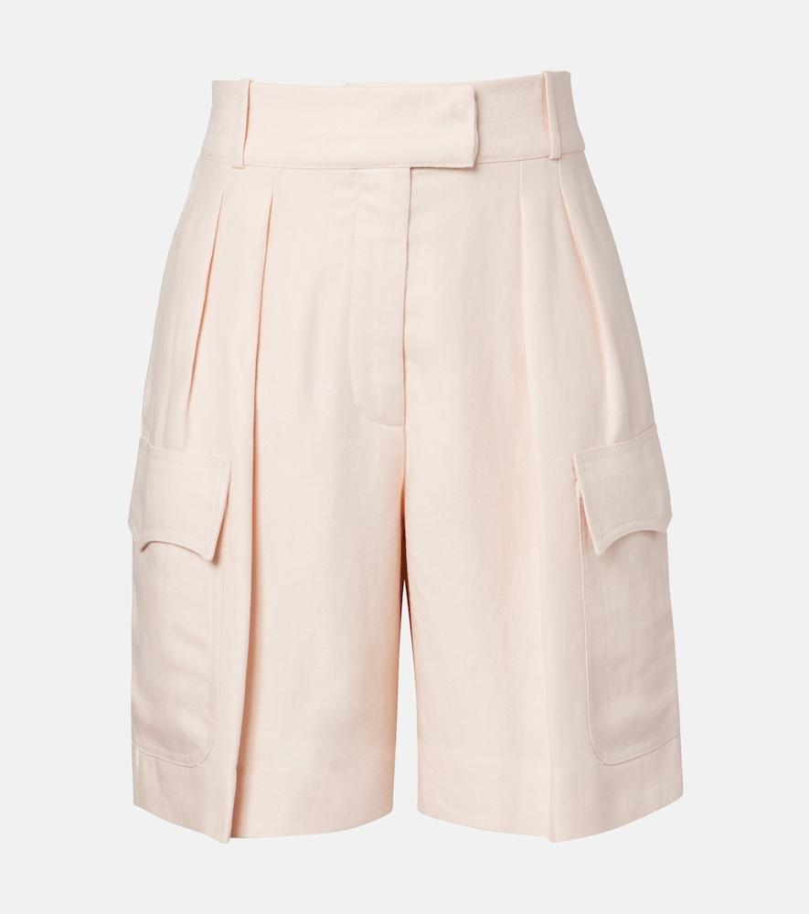 loro piana linen bermuda shorts