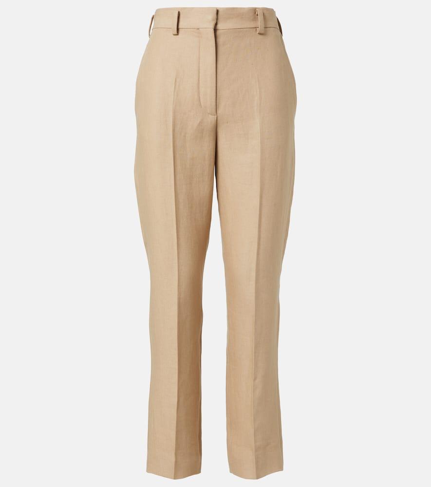 loro piana neo derk linen crêpe straight pants