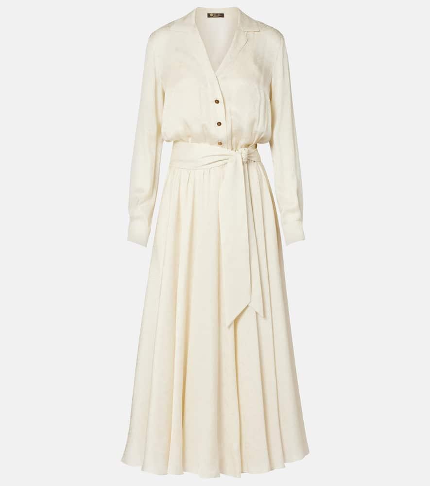 loro piana nevis silk shirt dress