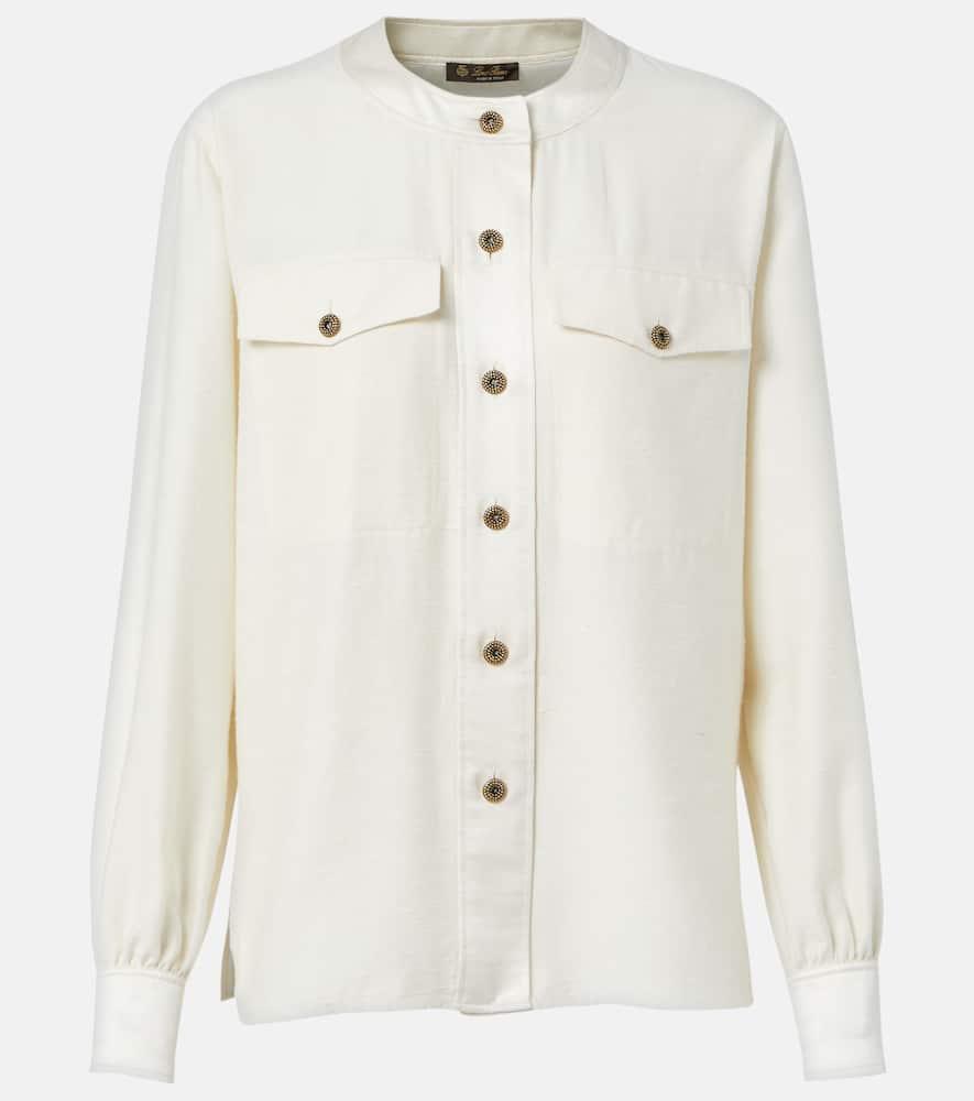 loro piana quincy silk shantung blouse