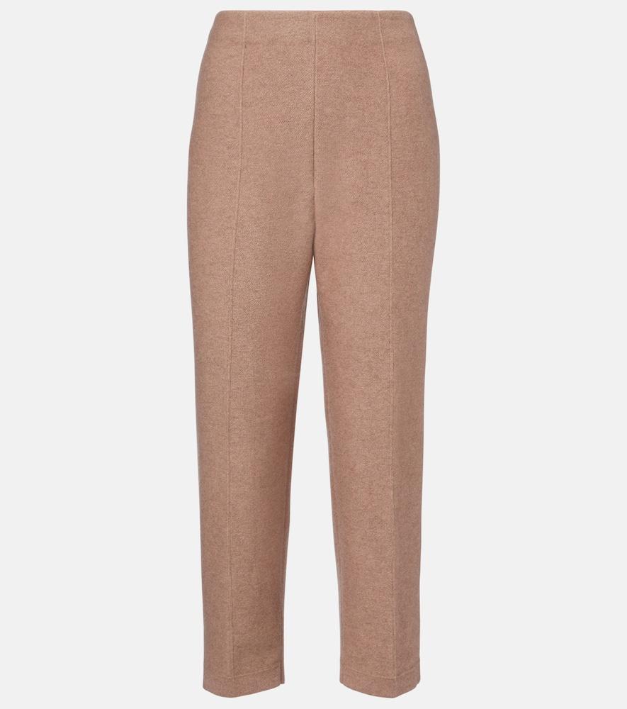 loro piana rose island cashmere and linen cropped pants