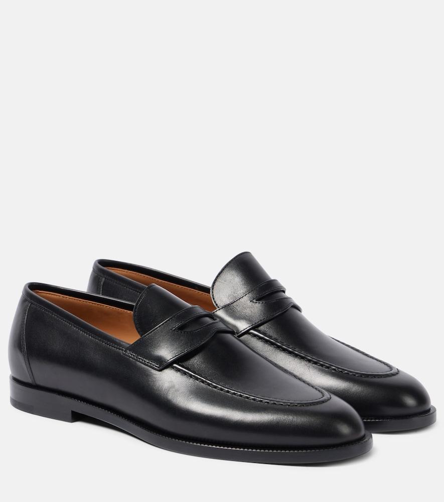 loro piana sergio leather loafers