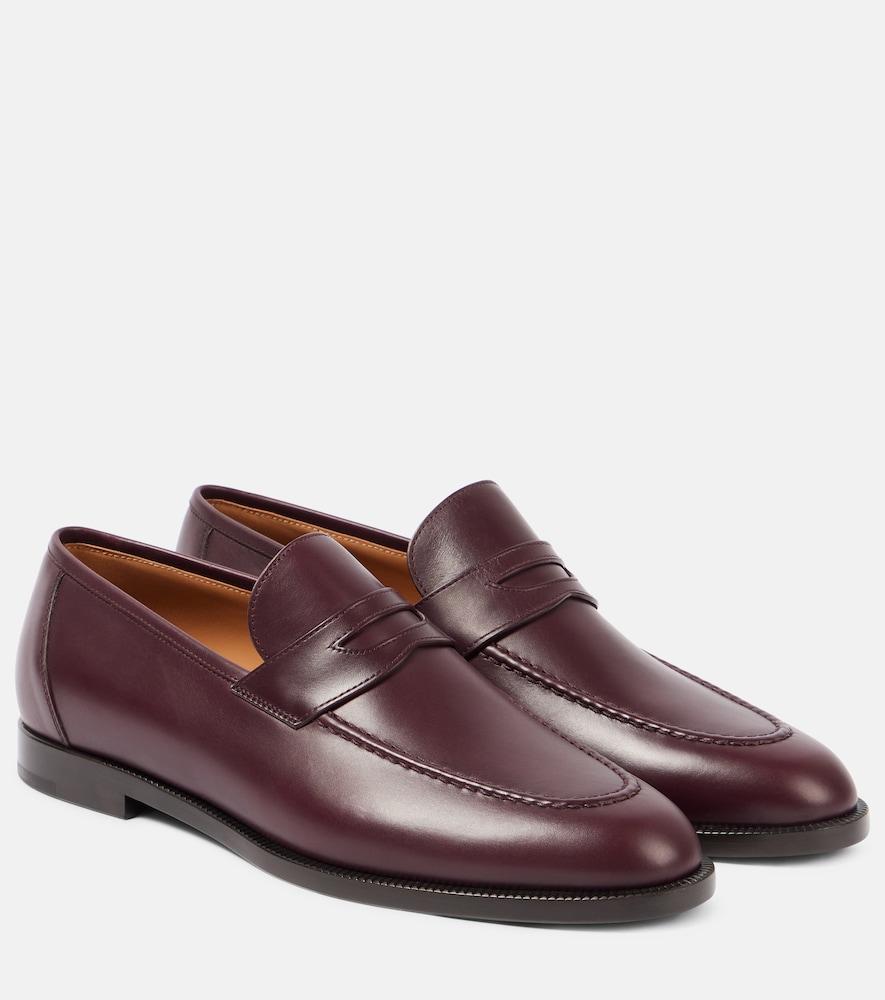 loro piana sergio leather loafers