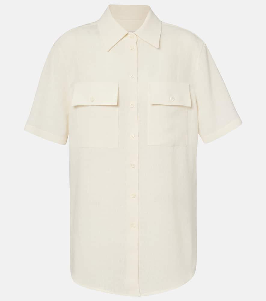 loro piana shirley linen crêpe shirt