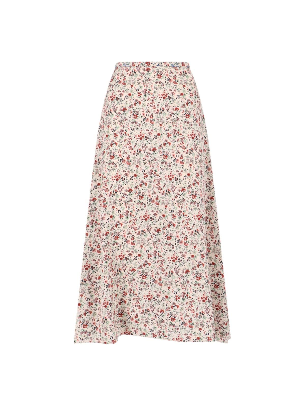 loro piana silk midi skirt