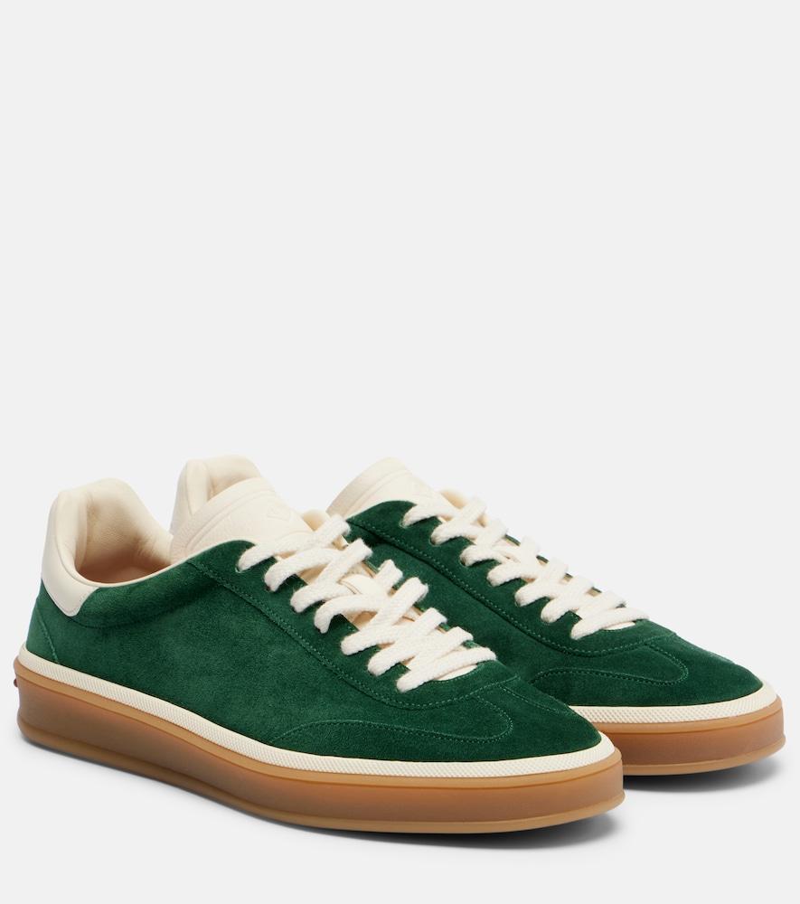 loro piana tennis walk suede sneakers