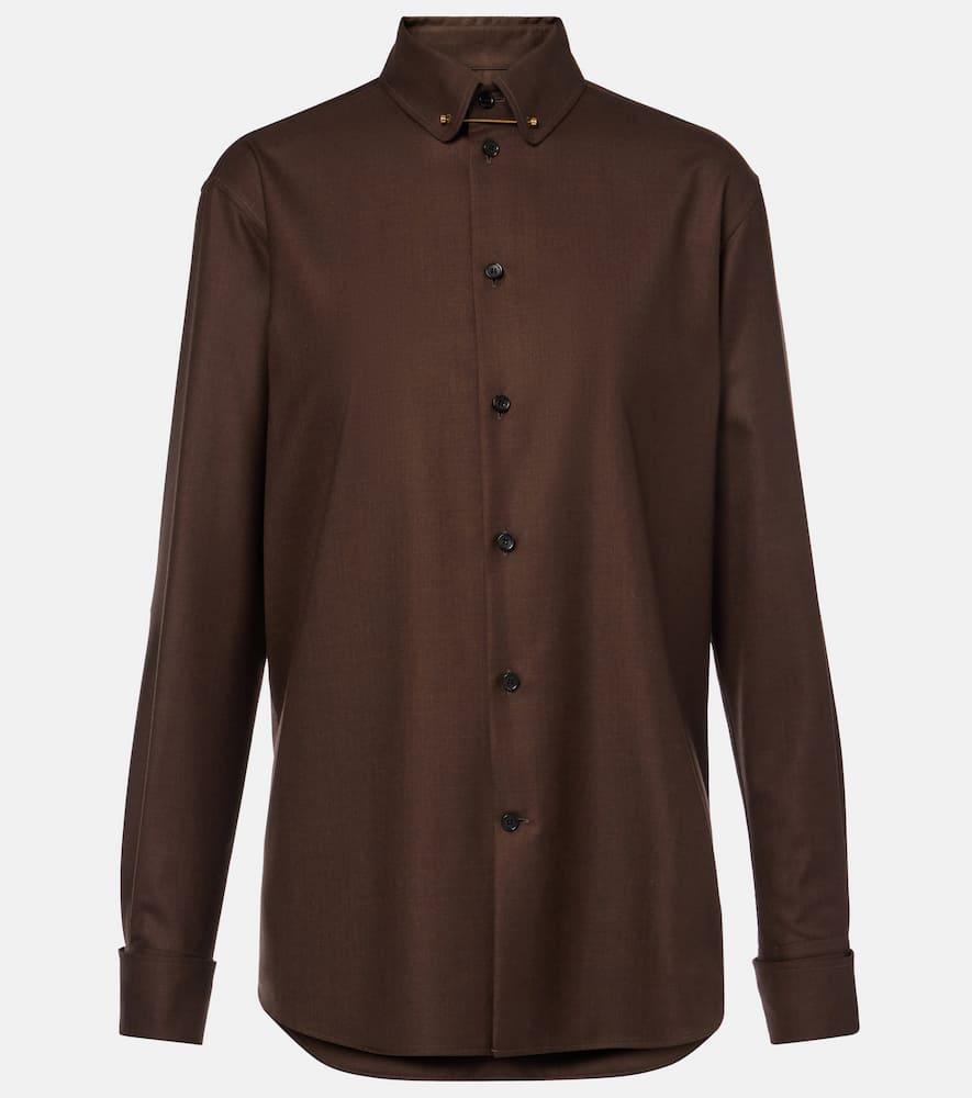 loro piana thea virgin wool shirt