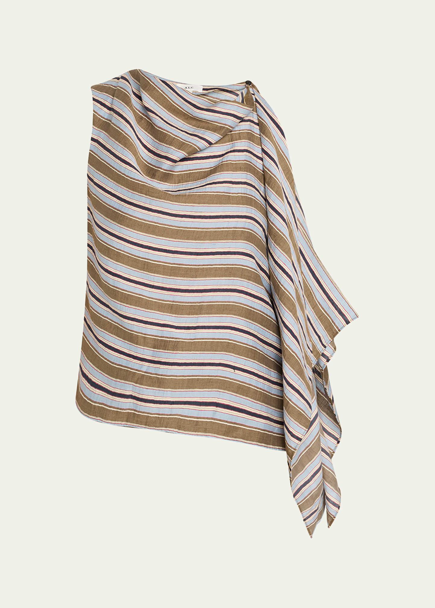 lota stripe draped top