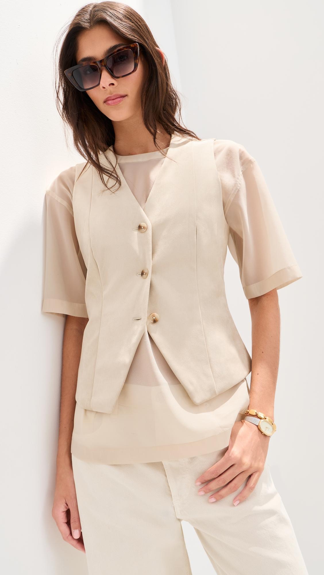 lottie faux suede vest