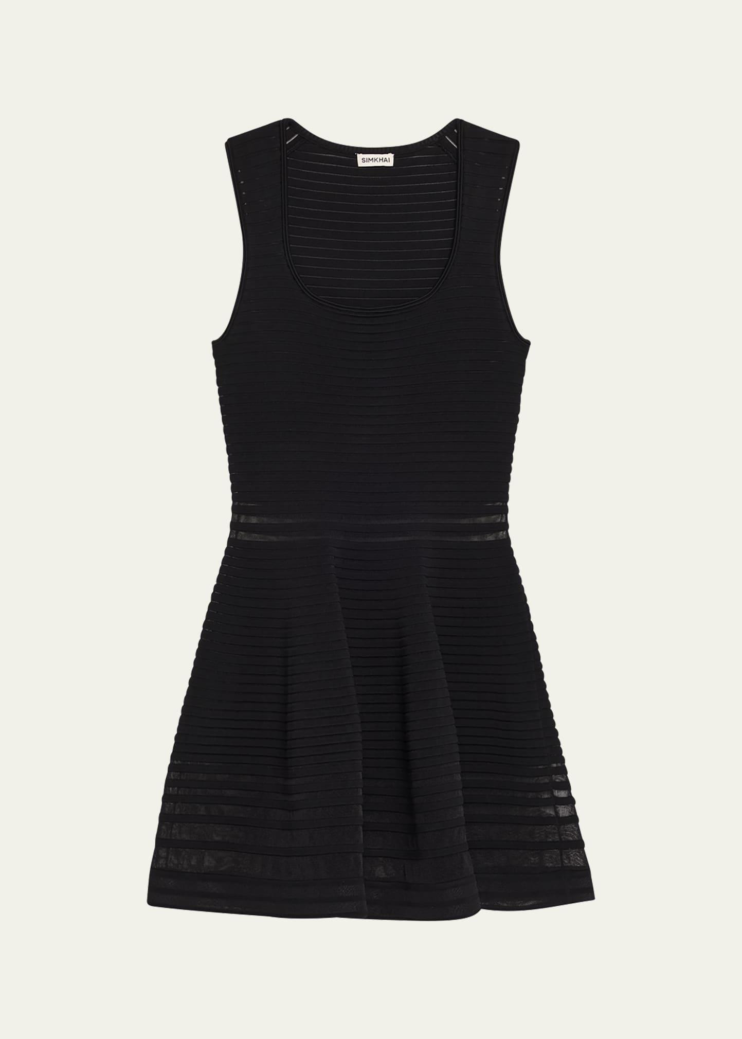 lottie stripe illusion mini dress