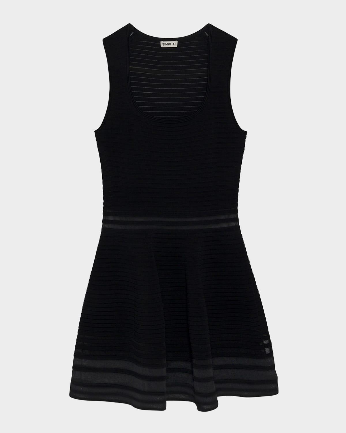 lottie stripe illusion mini dress