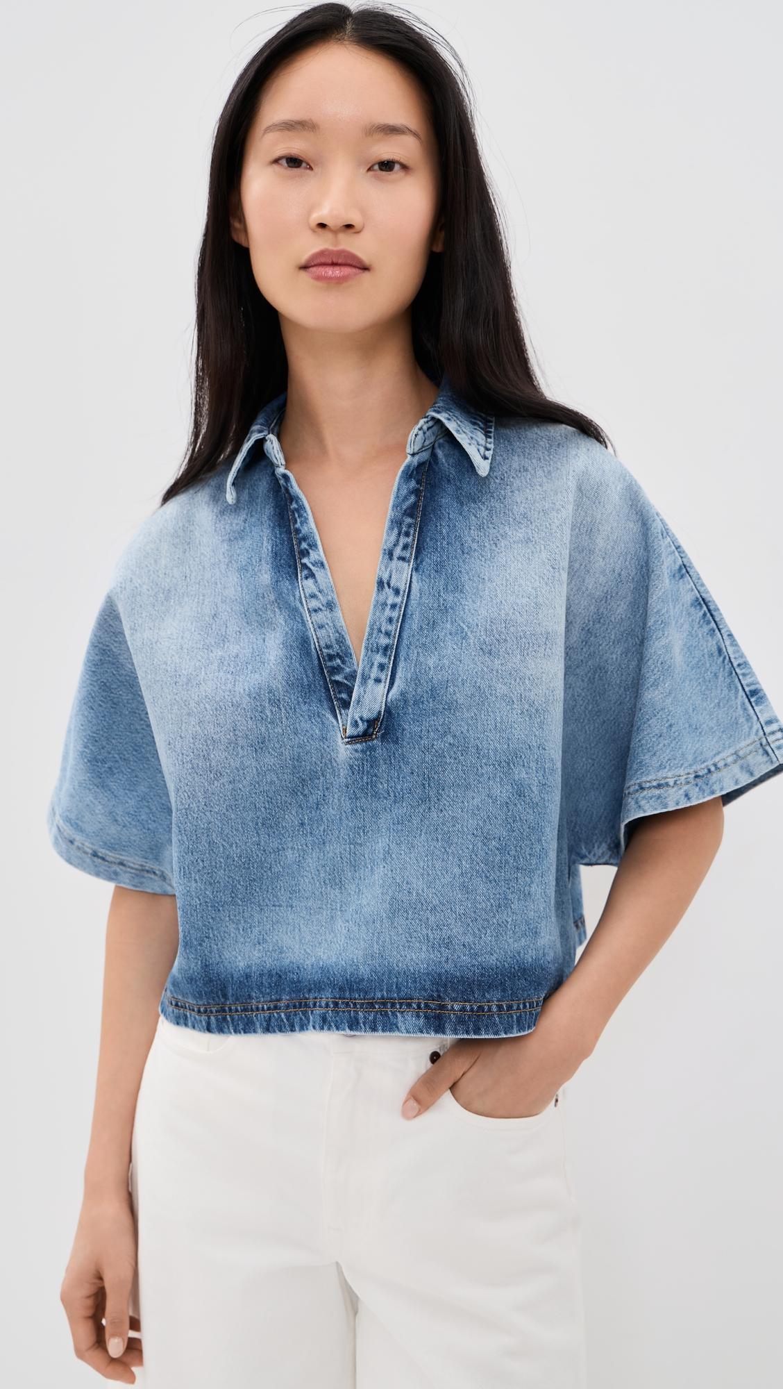 lotus denim shirt