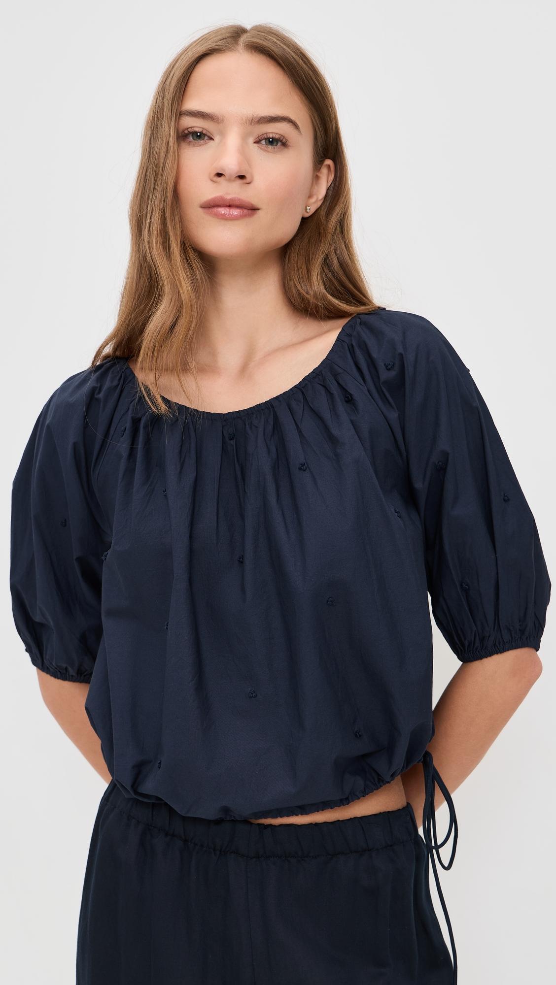 lotus embroidered top