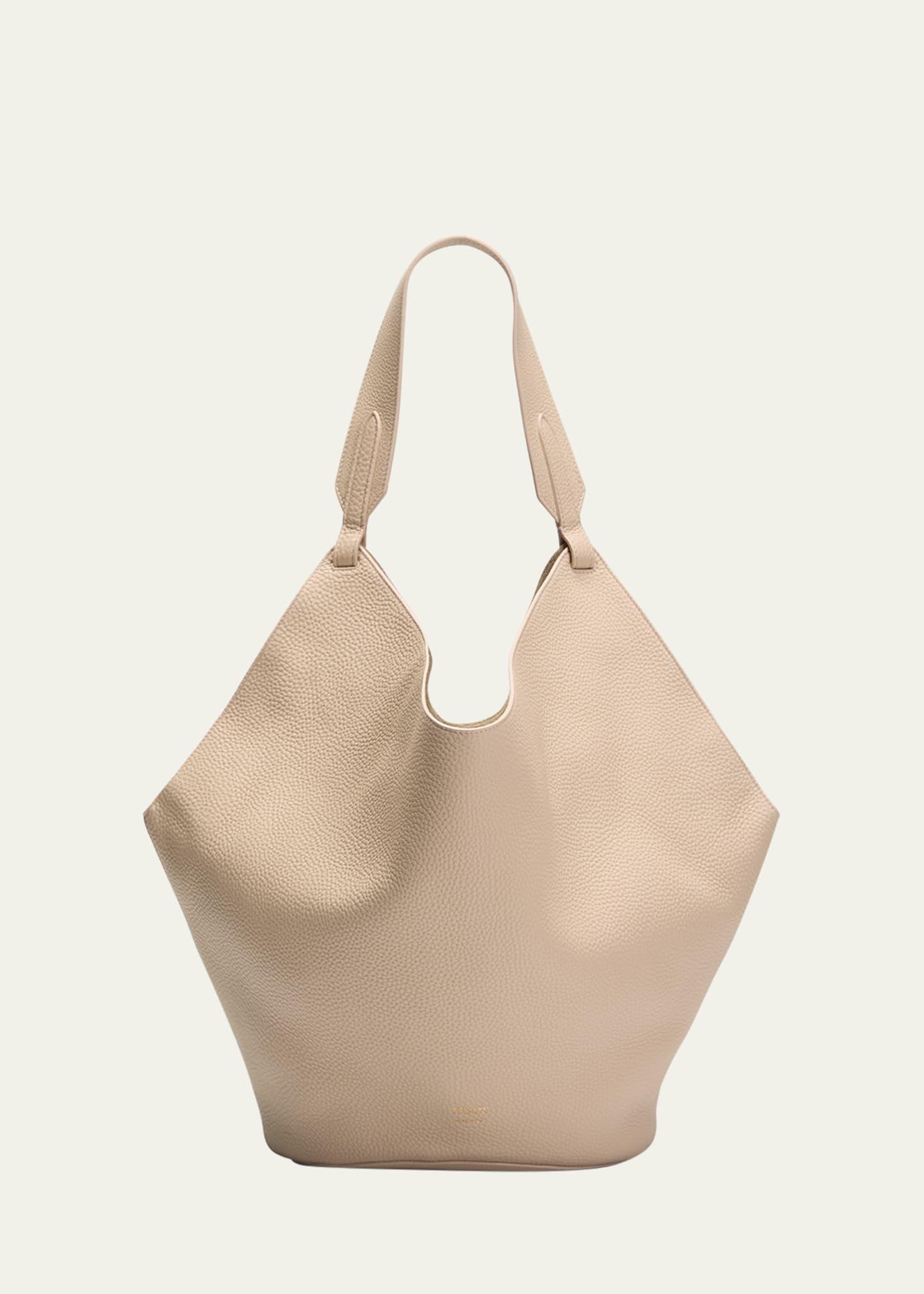 lotus medium pebbled leather tote bag