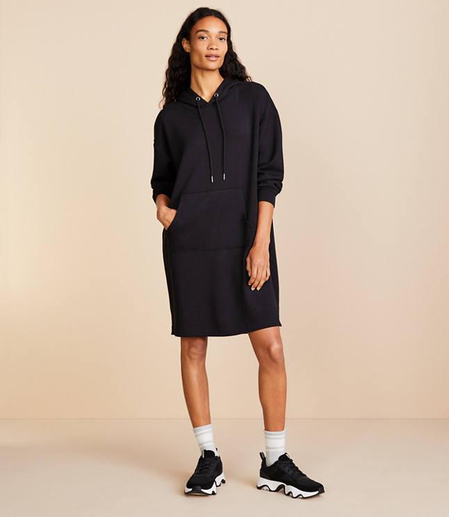 lou & grey scubasoft mini hoodie dress
