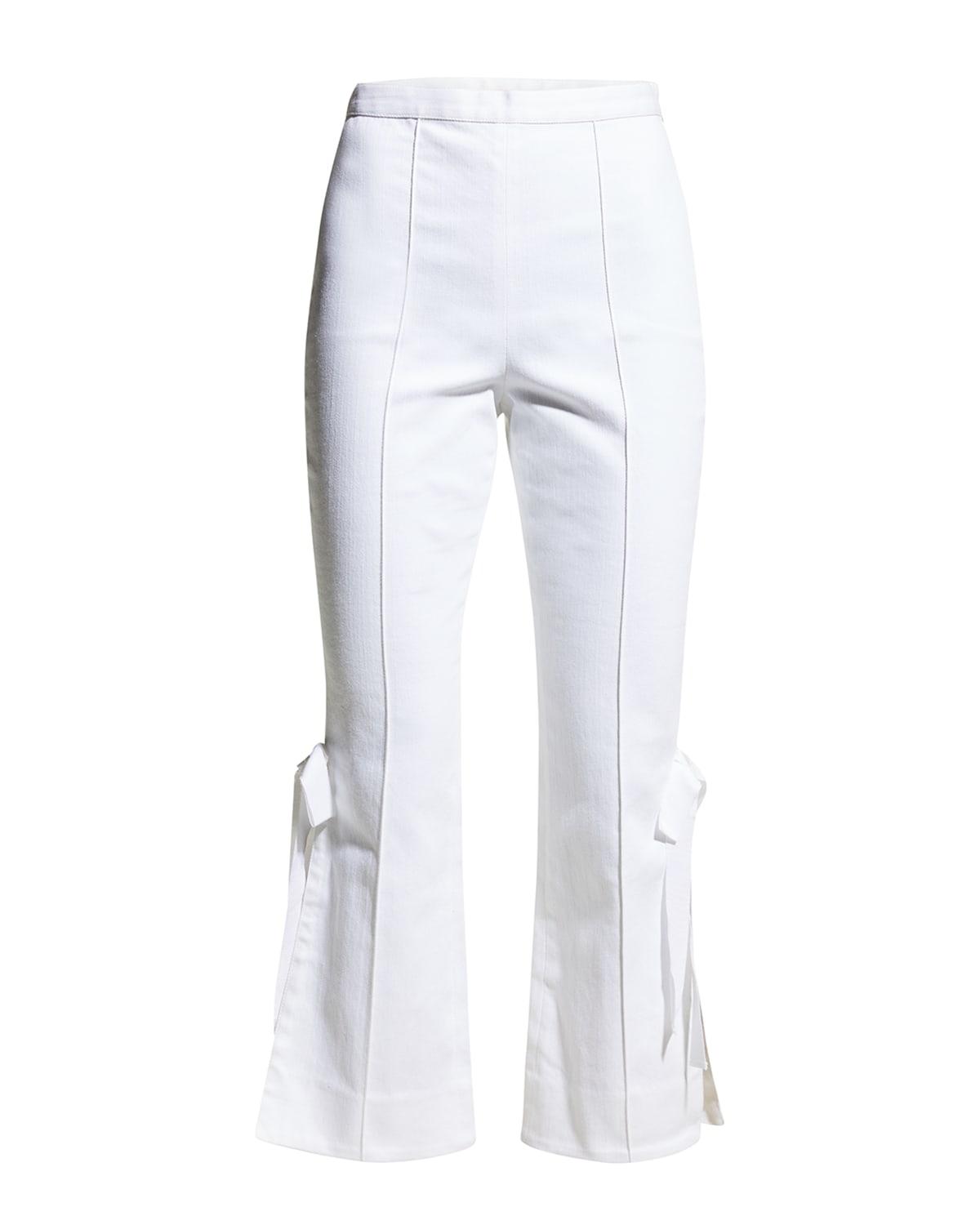 lou denim pants with ties
