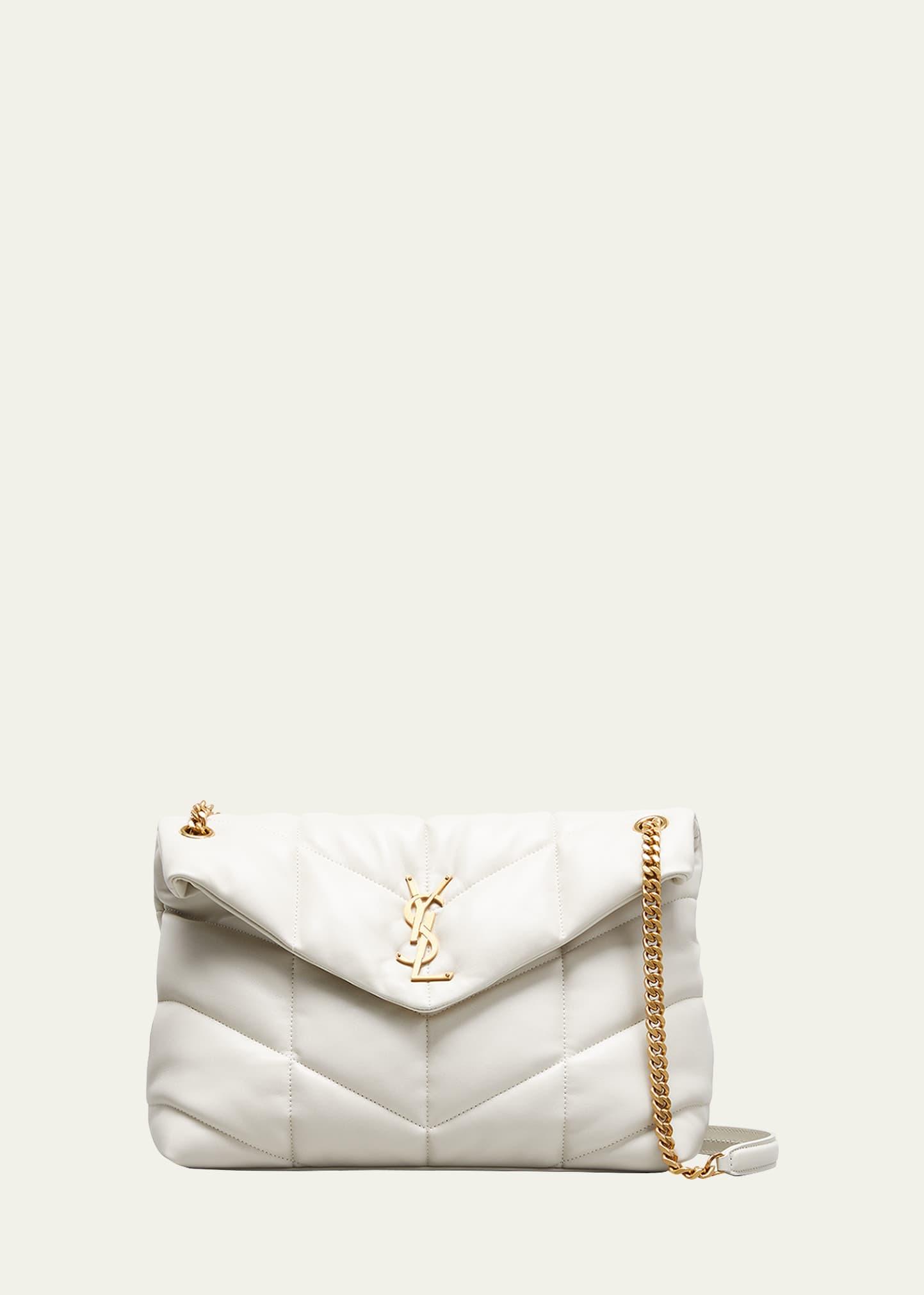 lou puffer medium ysl shoulder bag in quilted leather