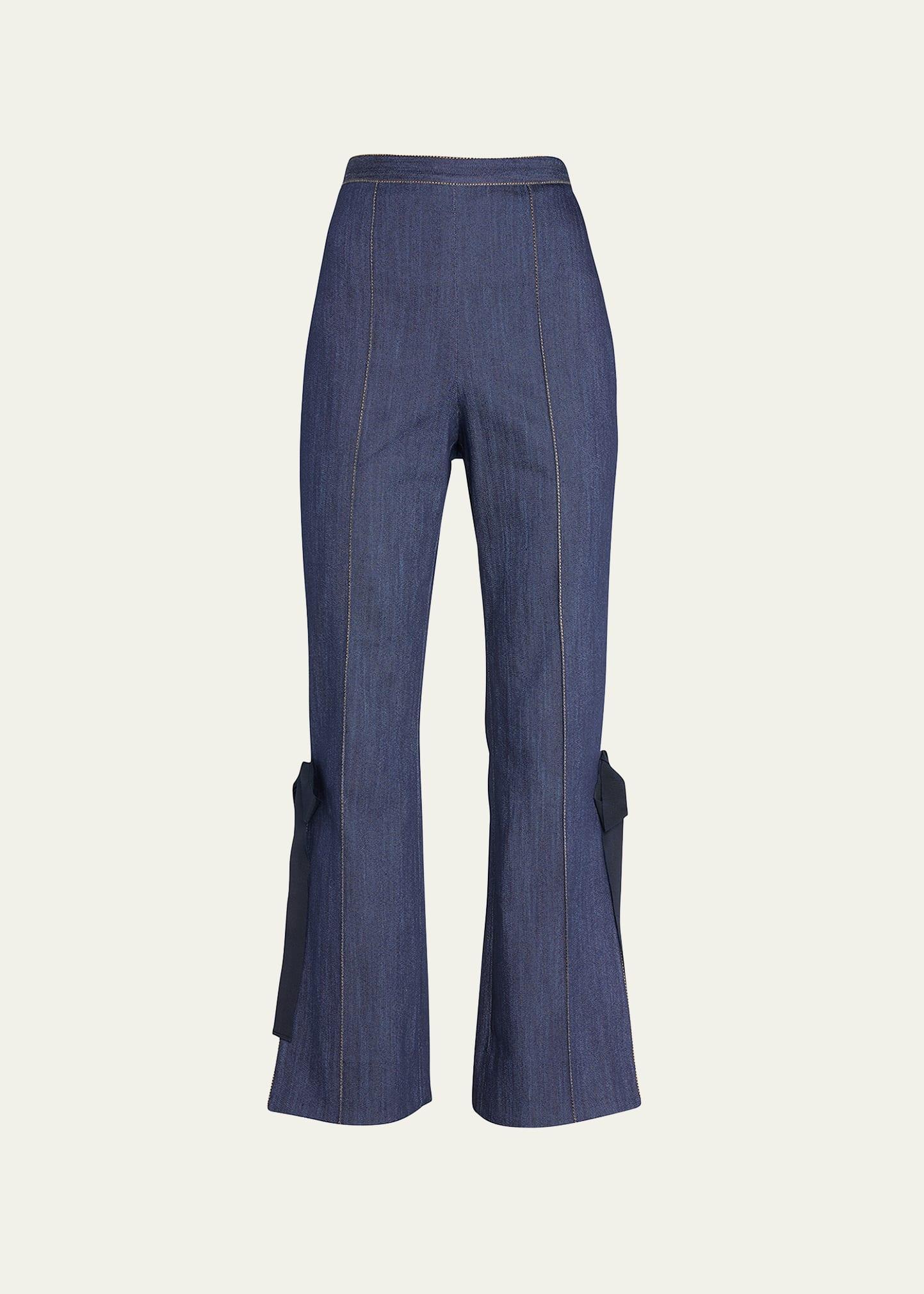 lou side-split denim pants