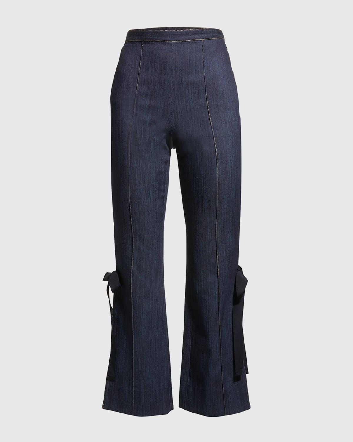 lou side-split denim pants