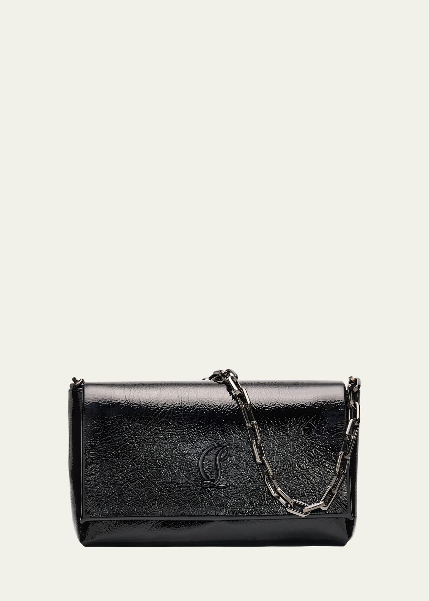 loubi54 large flap shoulder bag in naplak leather