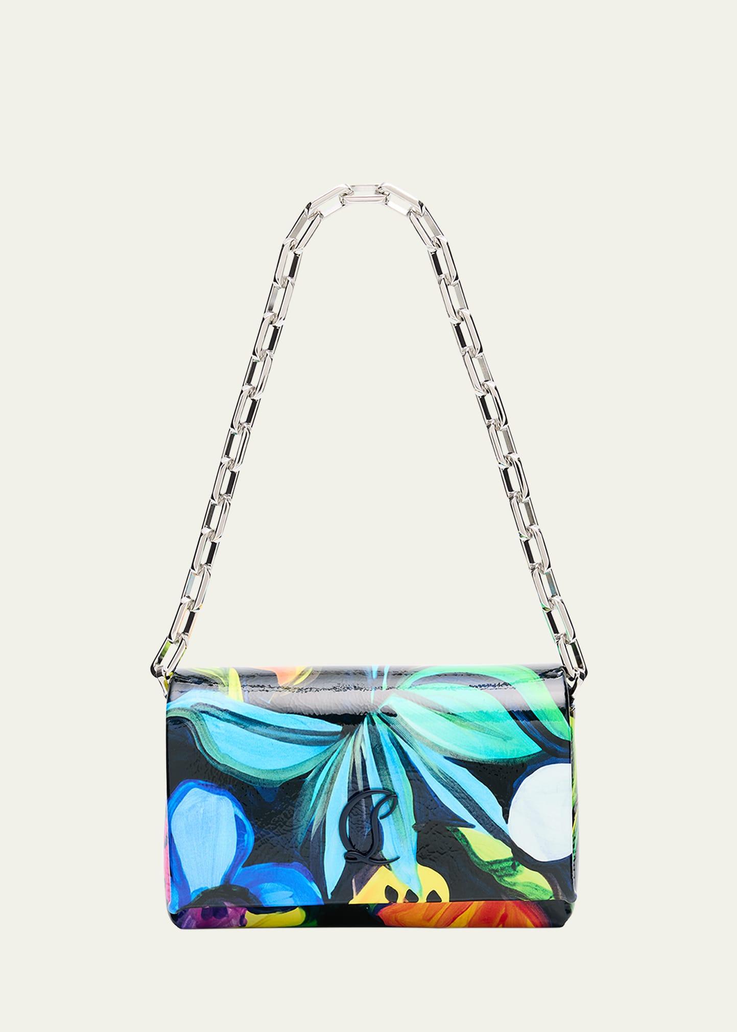 loubi54 small shoulder bag in flower strass naplak leather