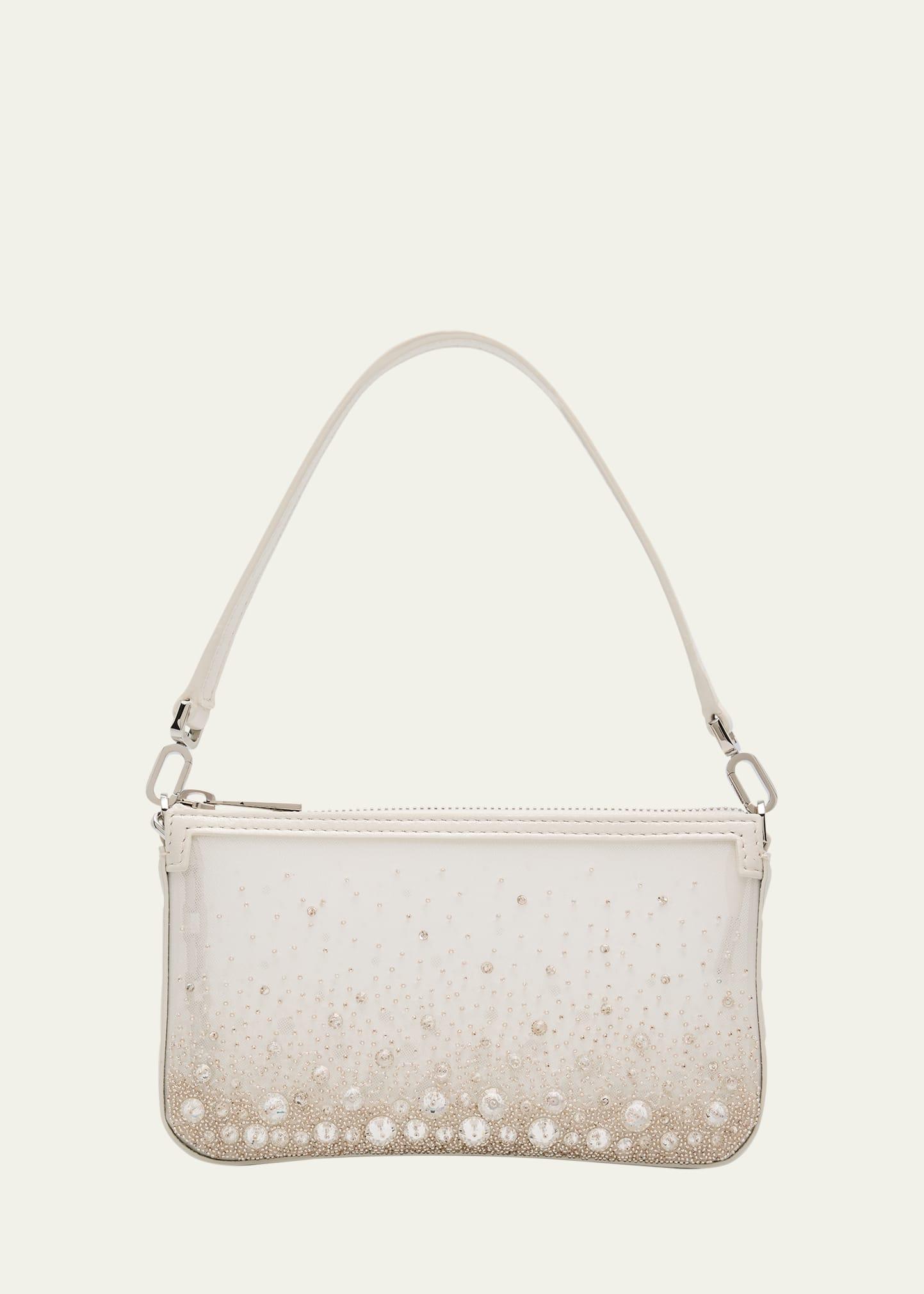 loubila mini mesh embellished shoulder bag