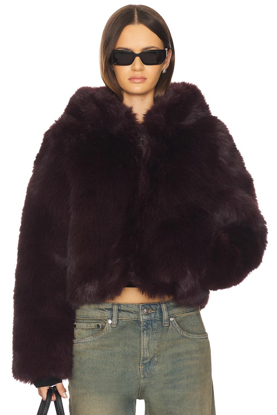 louder please faux fur jacket