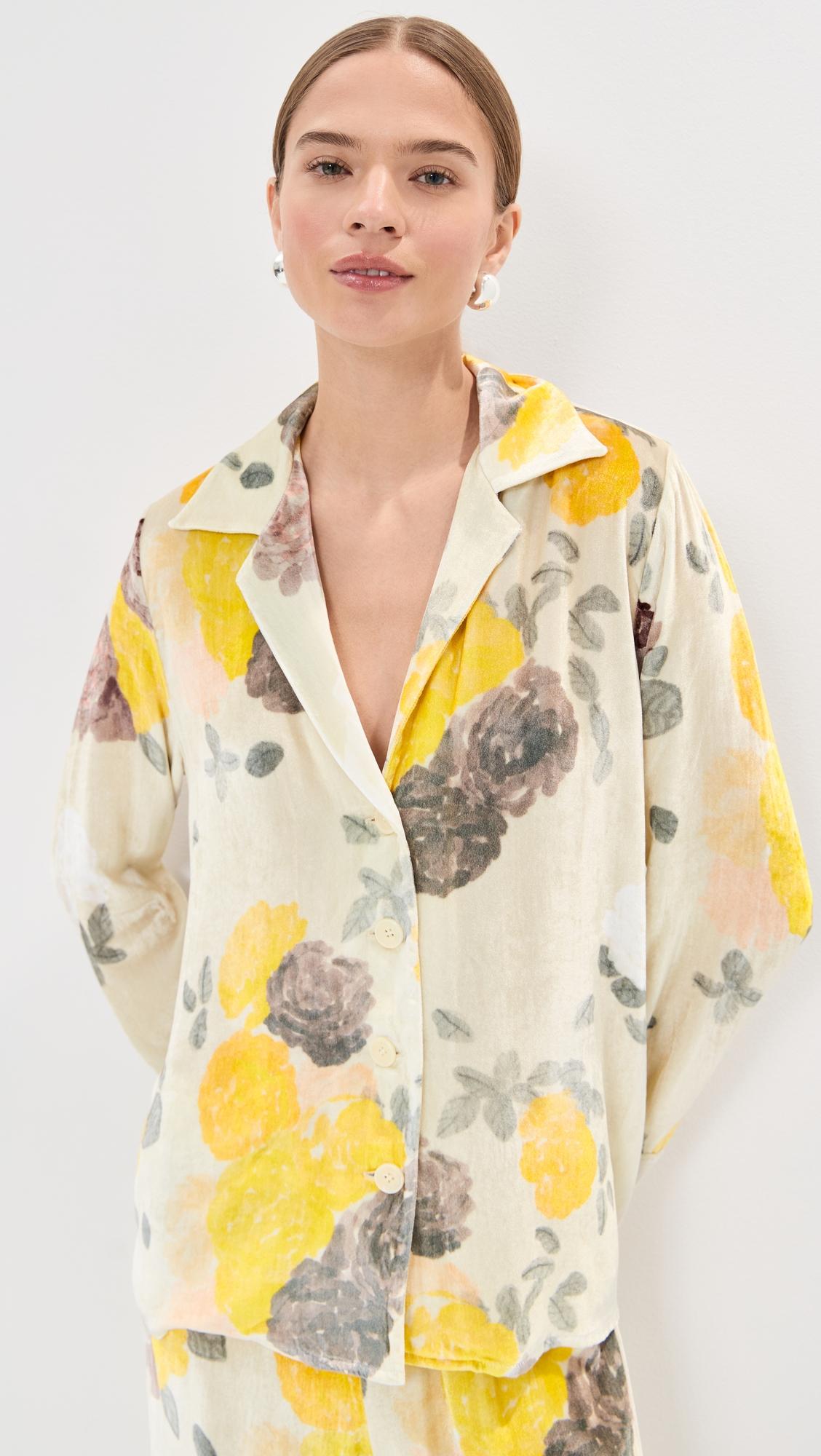 louis pajama velvet blouse