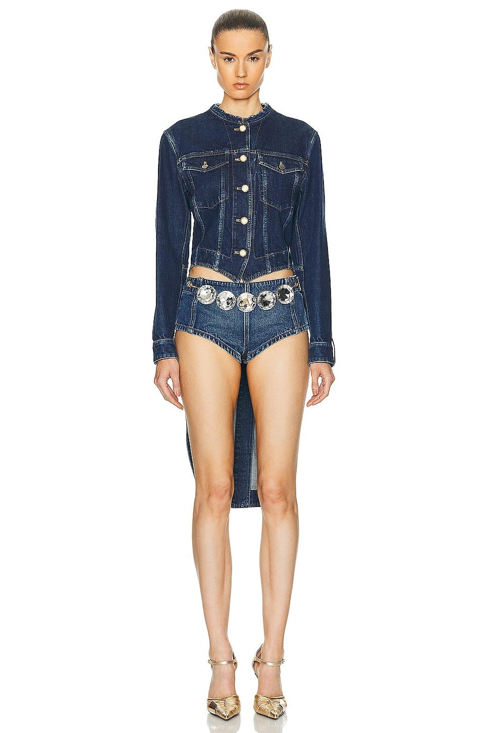 louis vuitton denim tail jacket