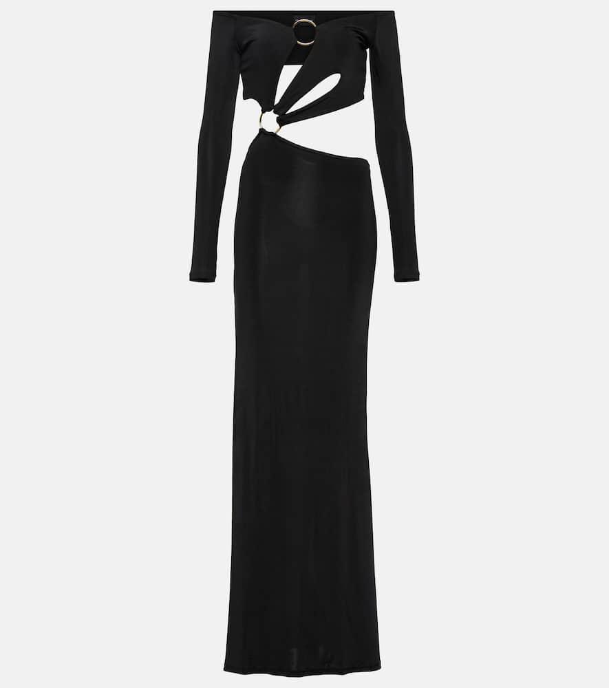 louisa ballou cutout jersey maxi dress