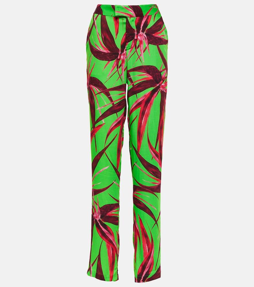 louisa ballou floral straight pants