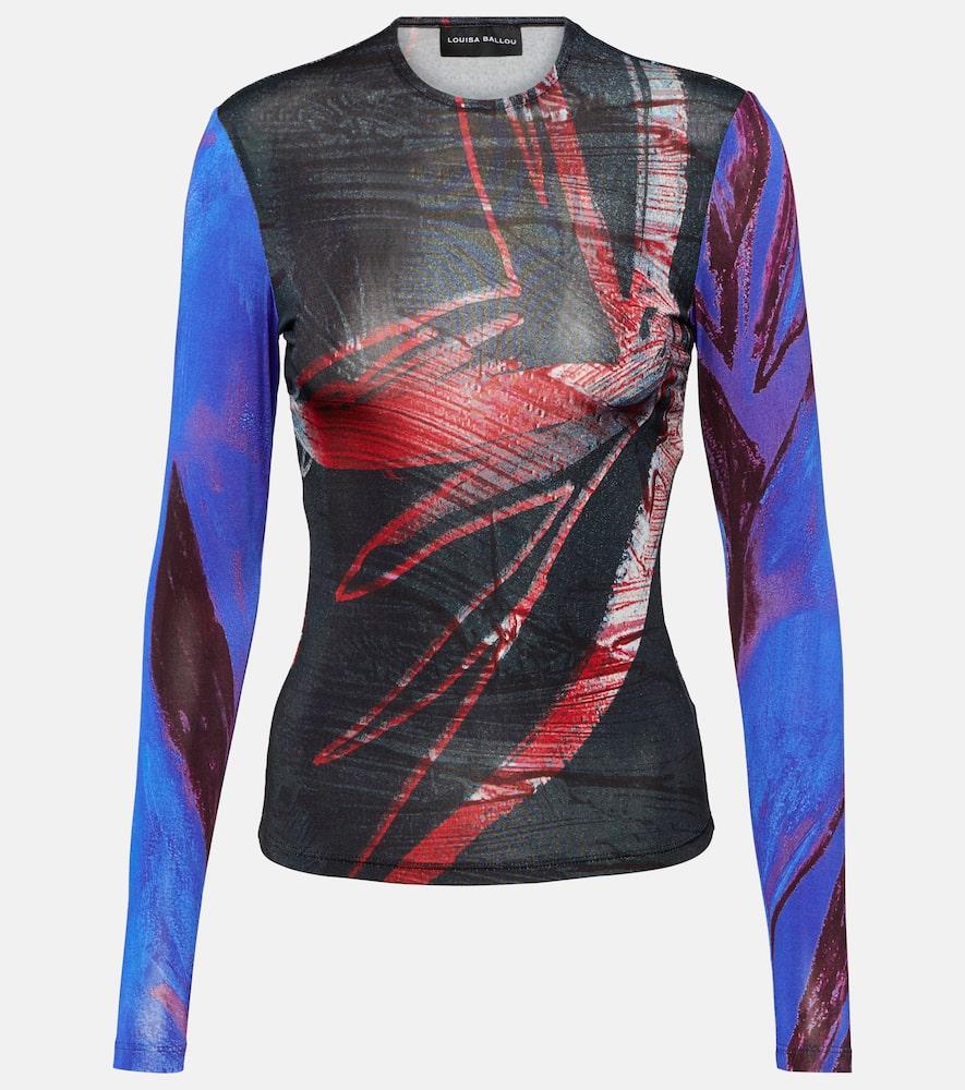 louisa ballou printed jersey top