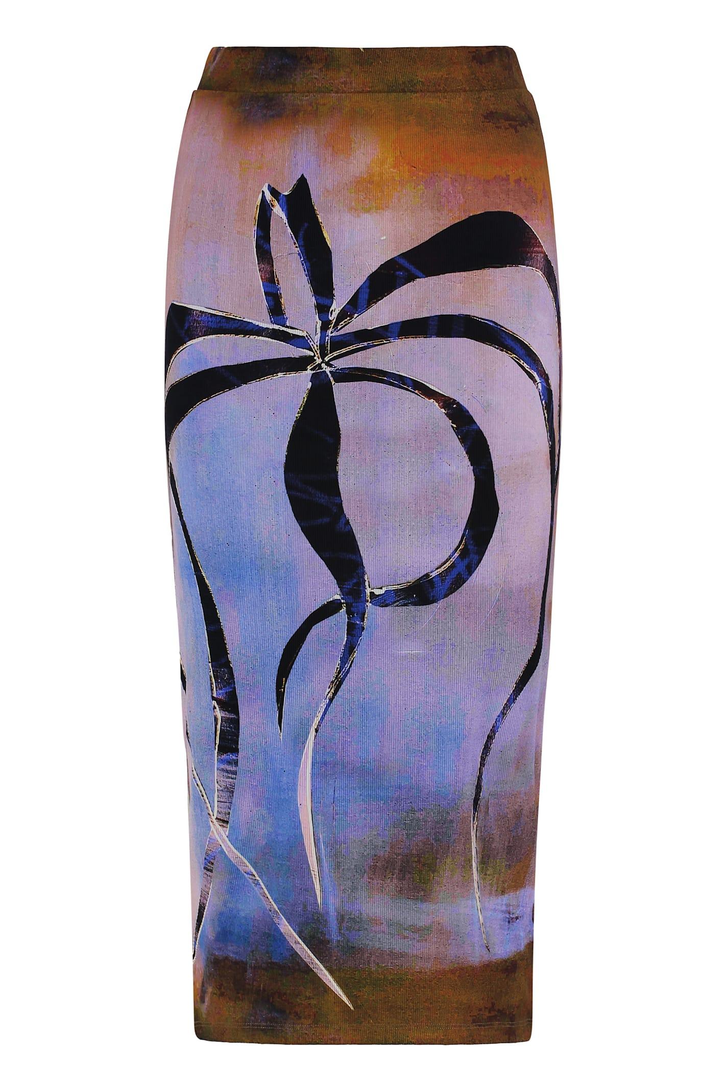louisa ballou printed midi skirt