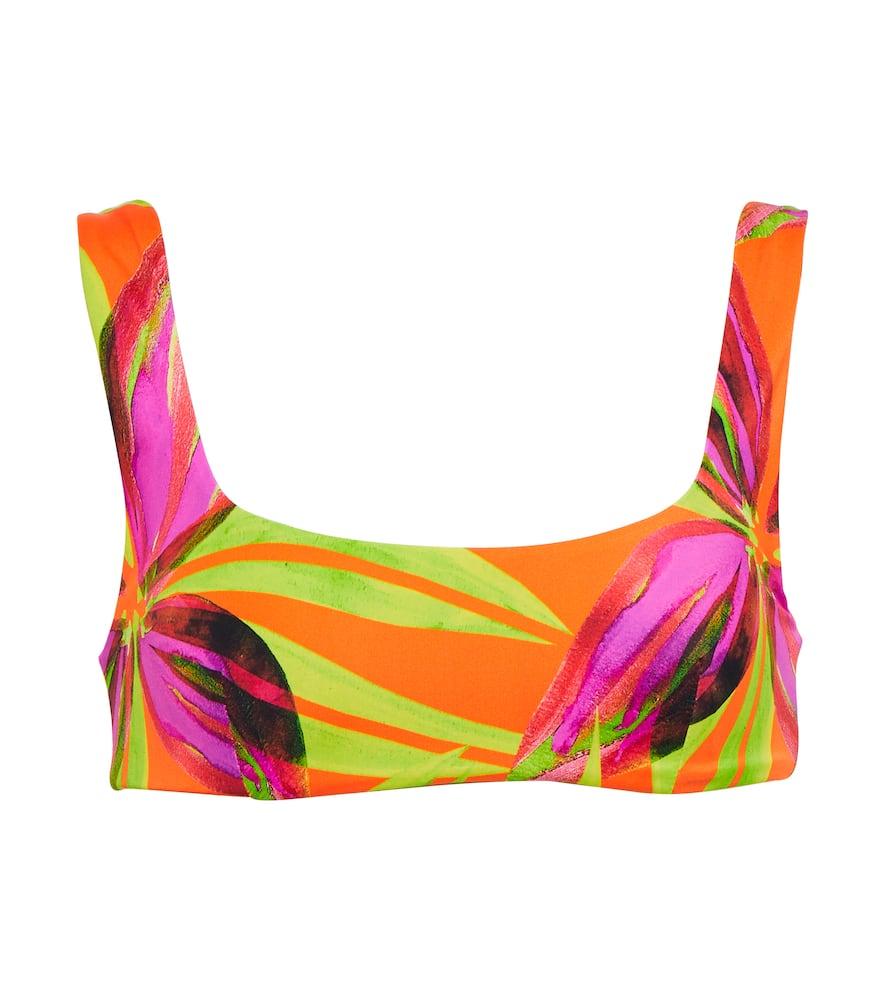 louisa ballou scoop printed bikini top