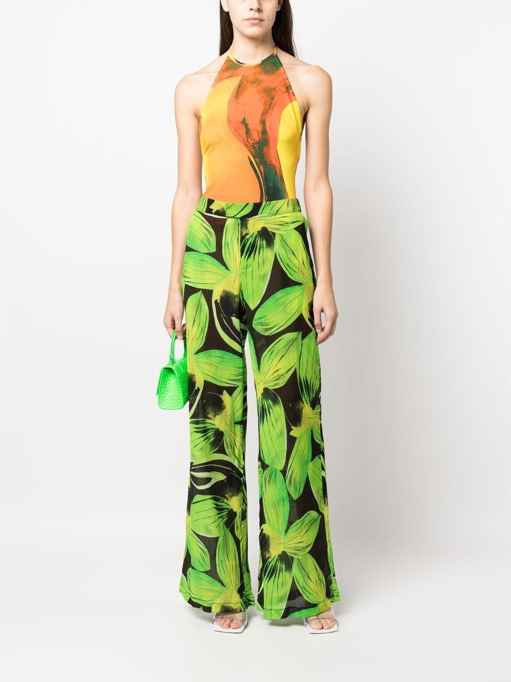 louisa ballou trousers green cotton - women