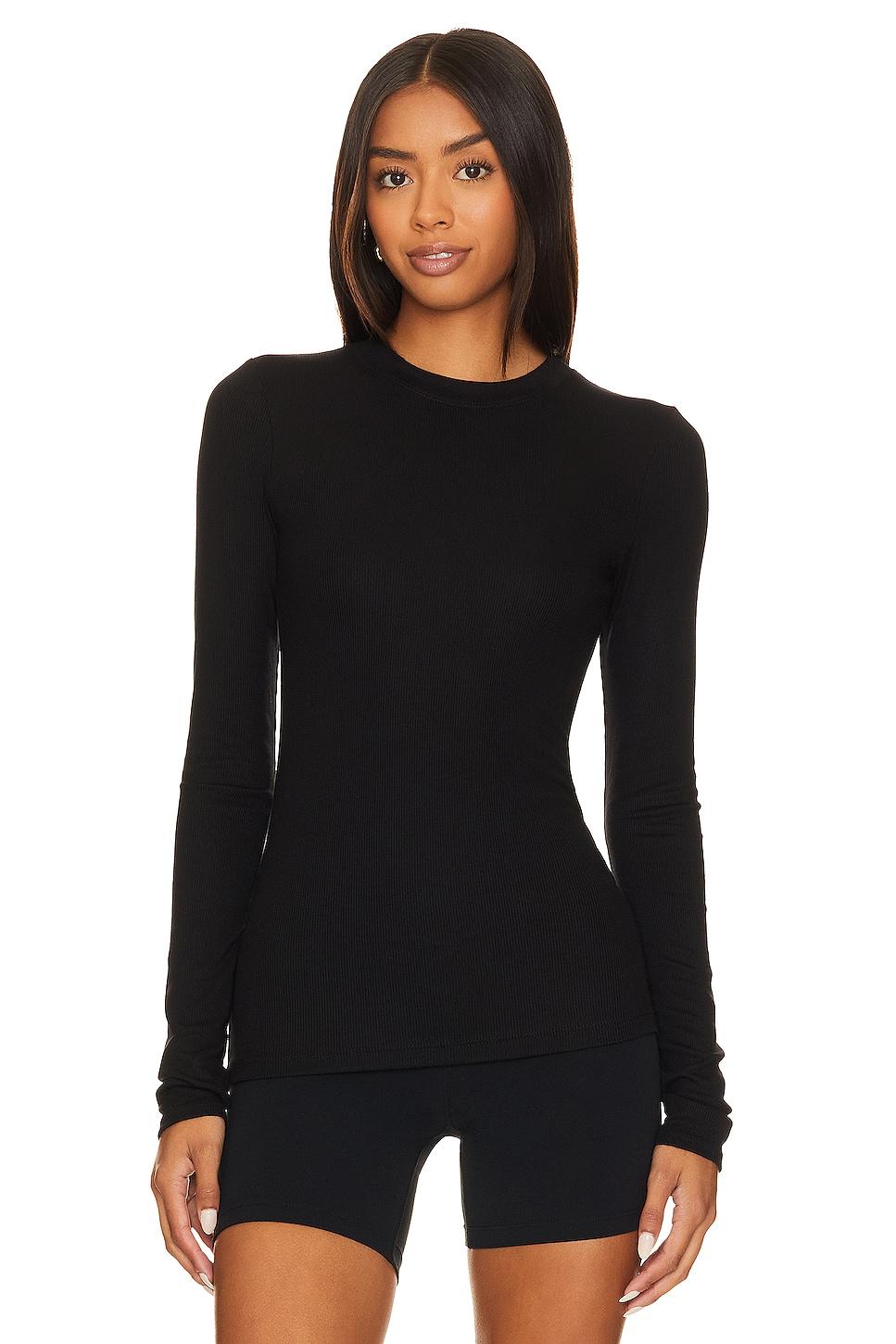 louise rib long sleeve top