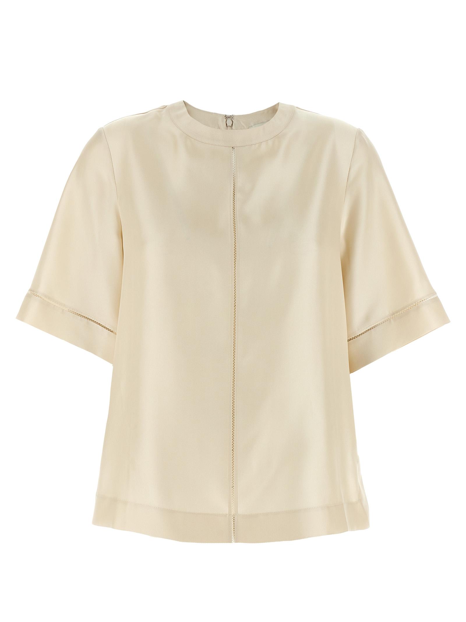 loulou de saison havana top beige silk tops - women