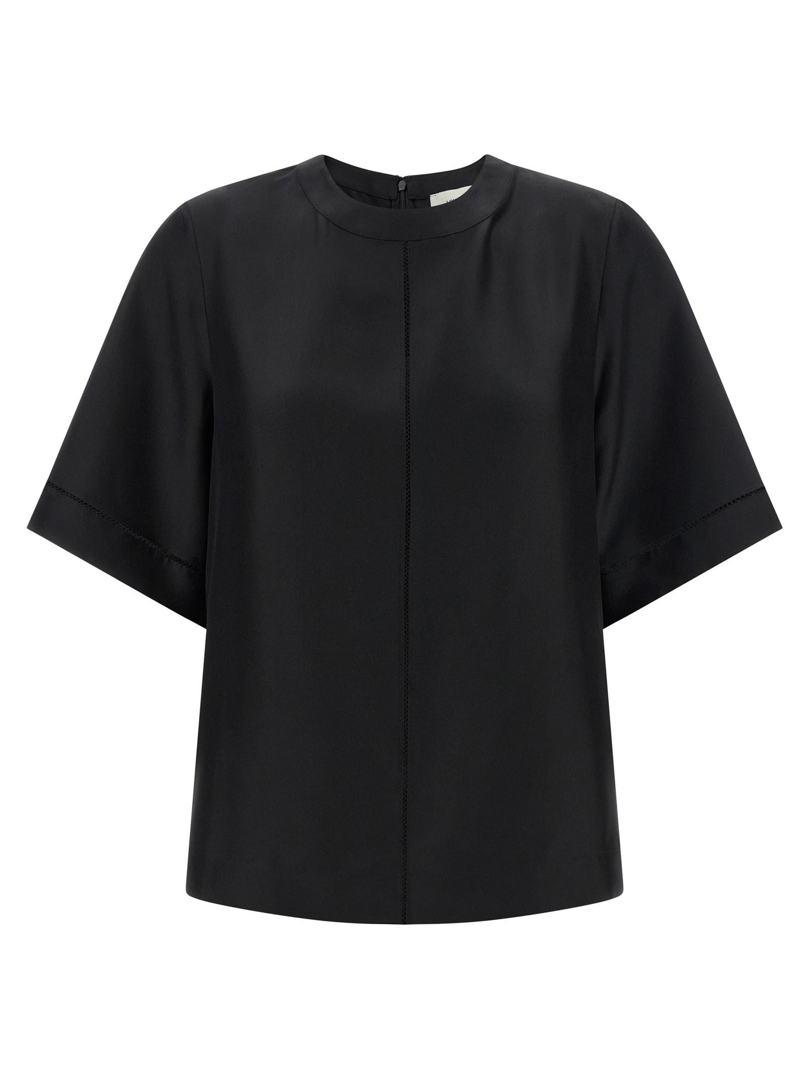 loulou de saison havana top black silk tops - women