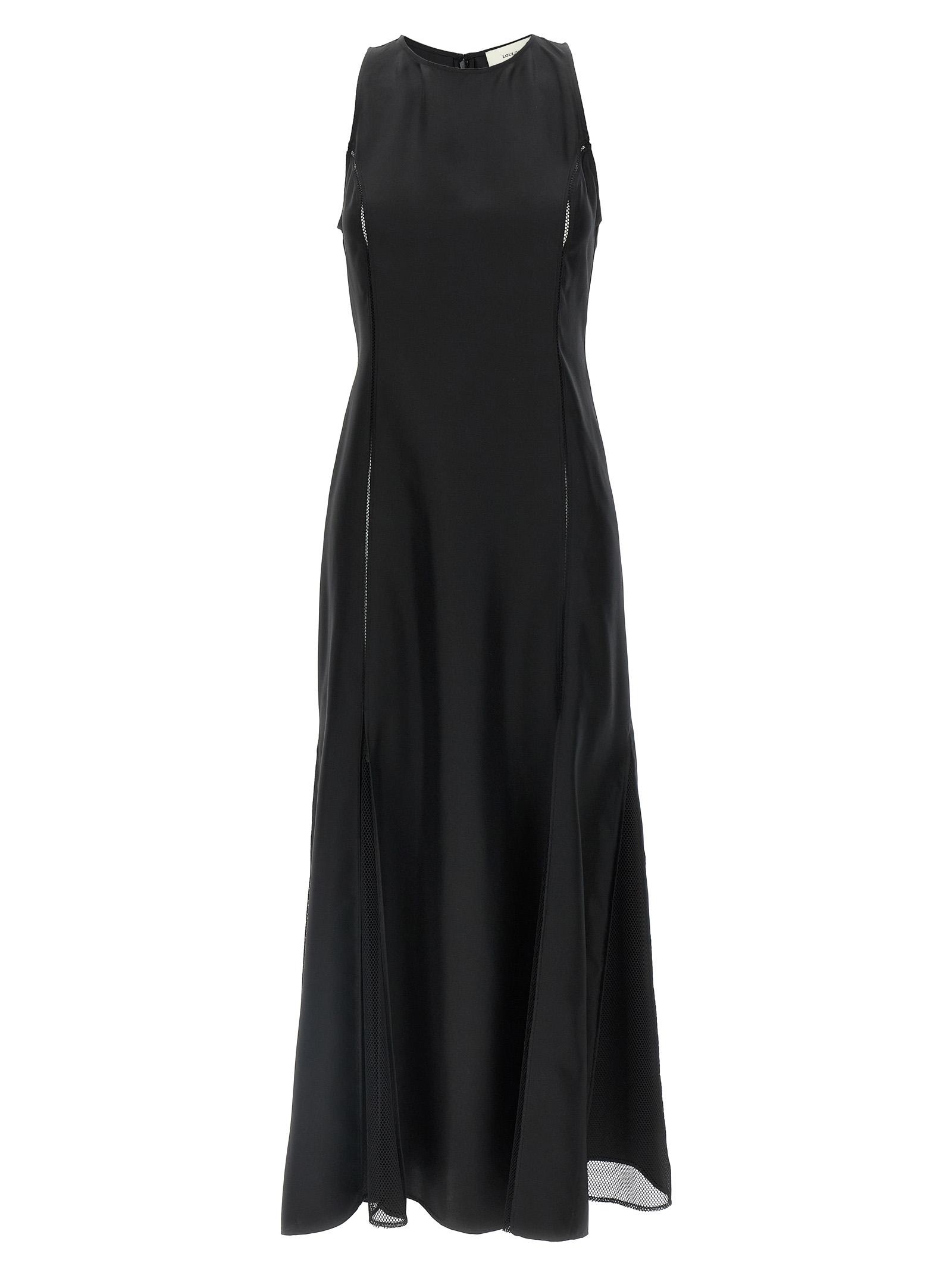 loulou de saison iraka dress black silk - women