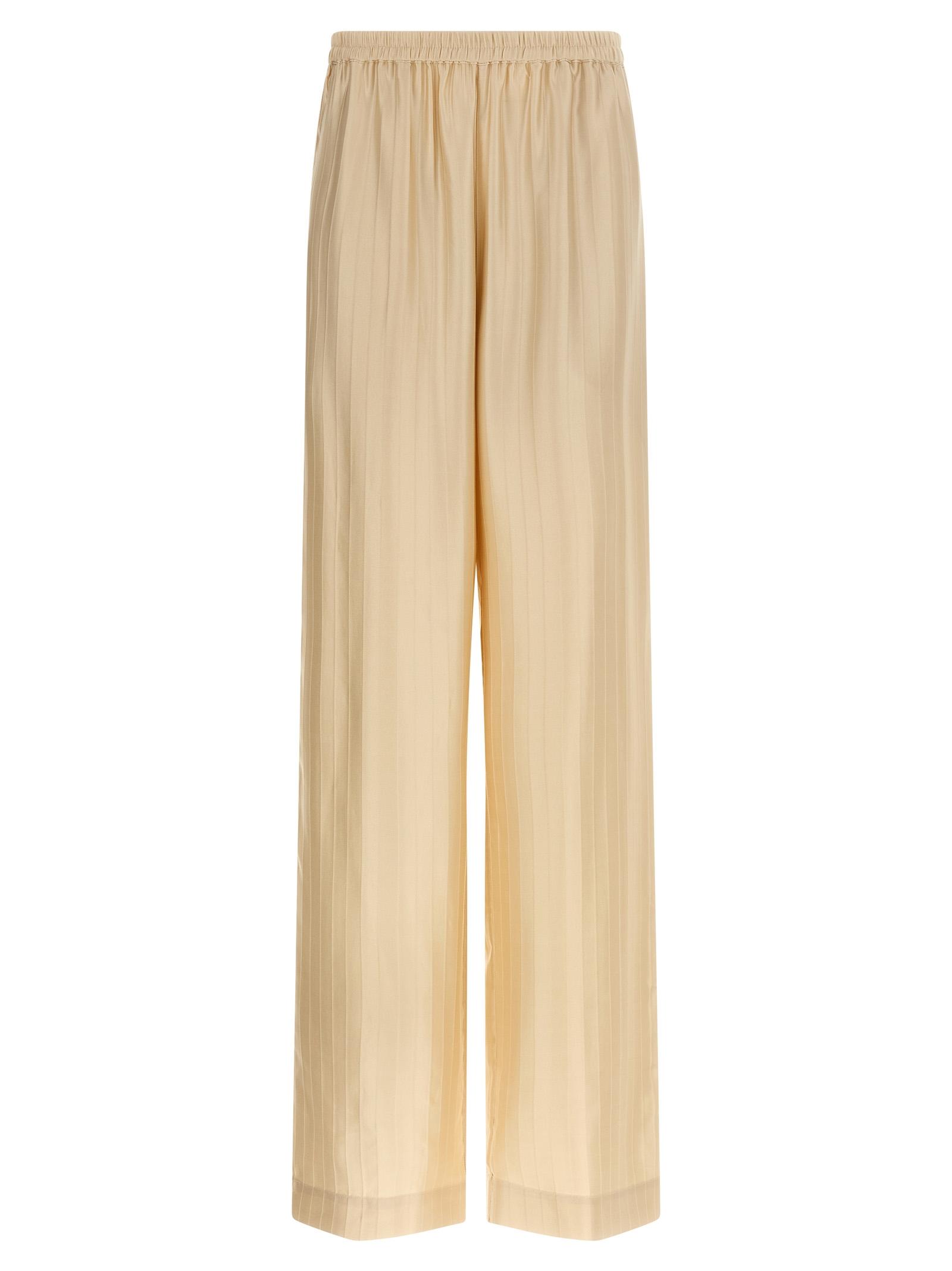 loulou de saison kadala pants beige viscose - women