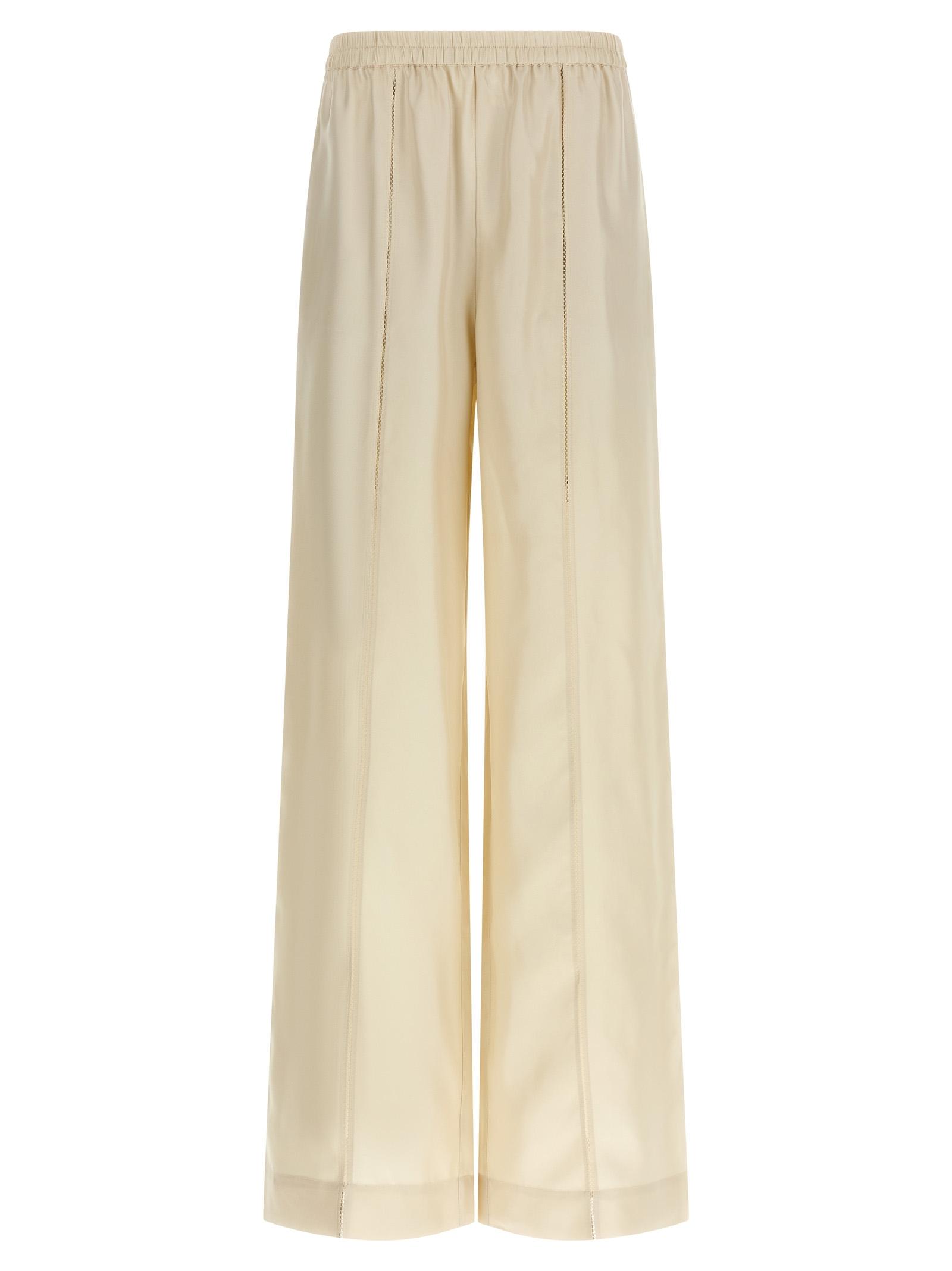 loulou de saison lars pants beige silk - women