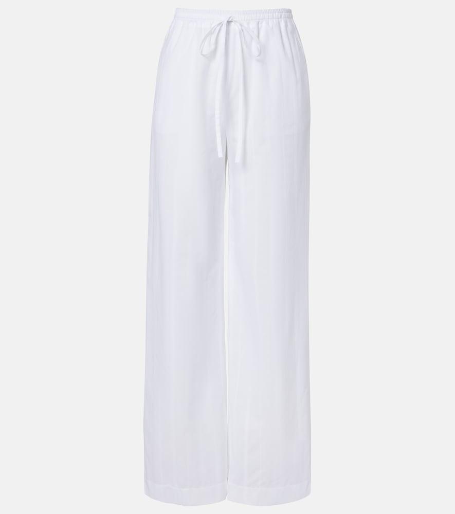 loulou de saison macao cotton poplin straight pants