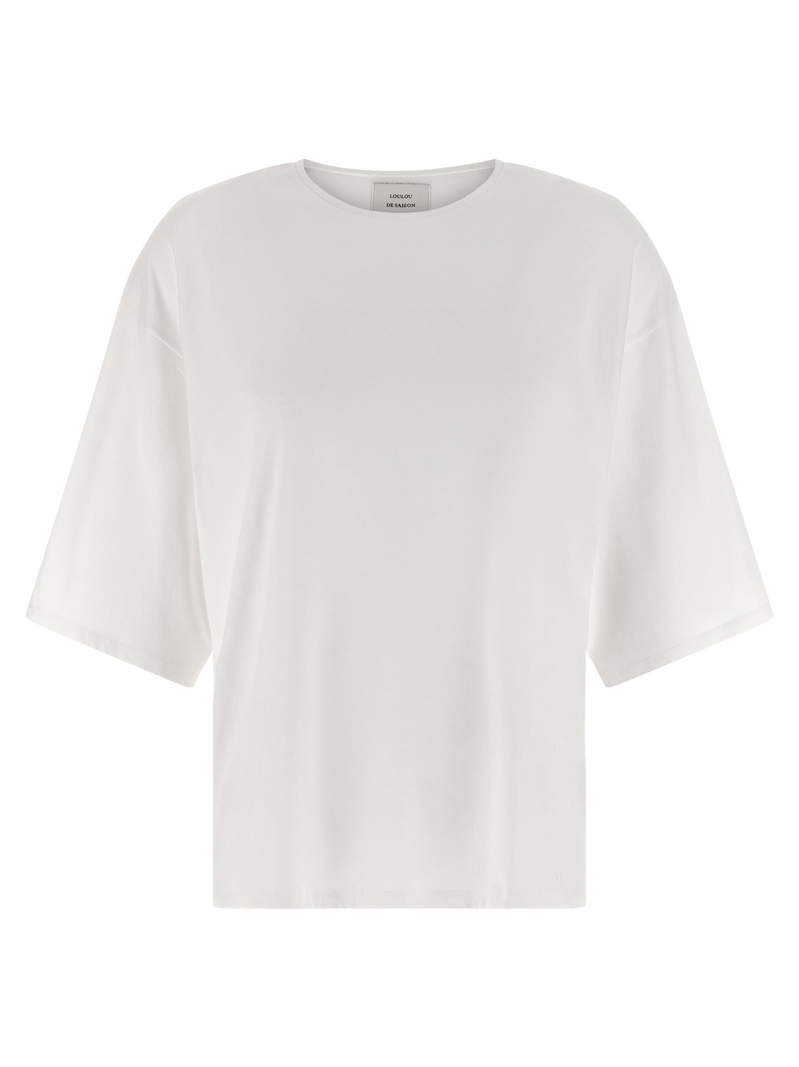 loulou de saison osis t-shirt white cotton - women