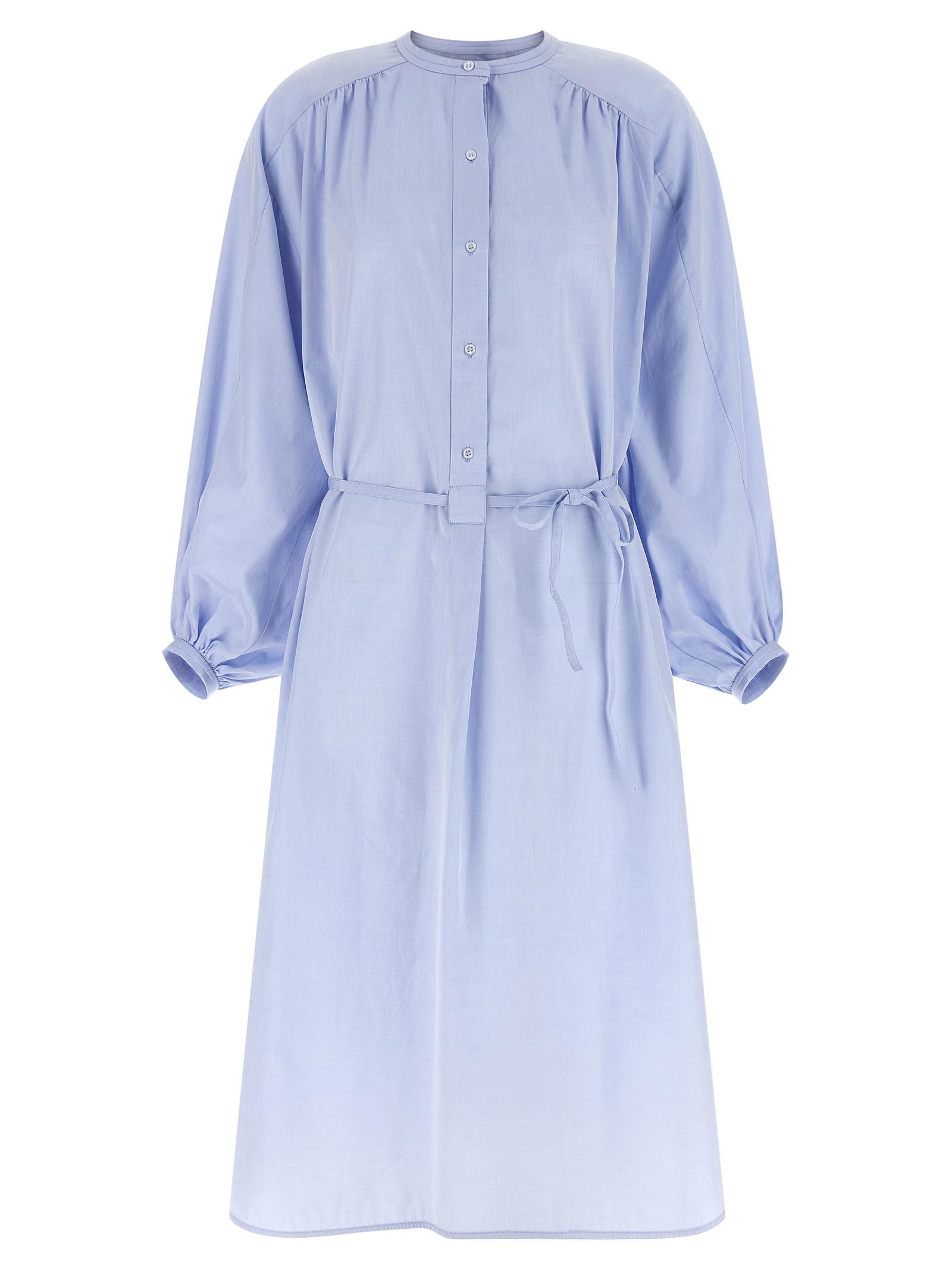 loulou de saison vitti dress light blue cotton - women