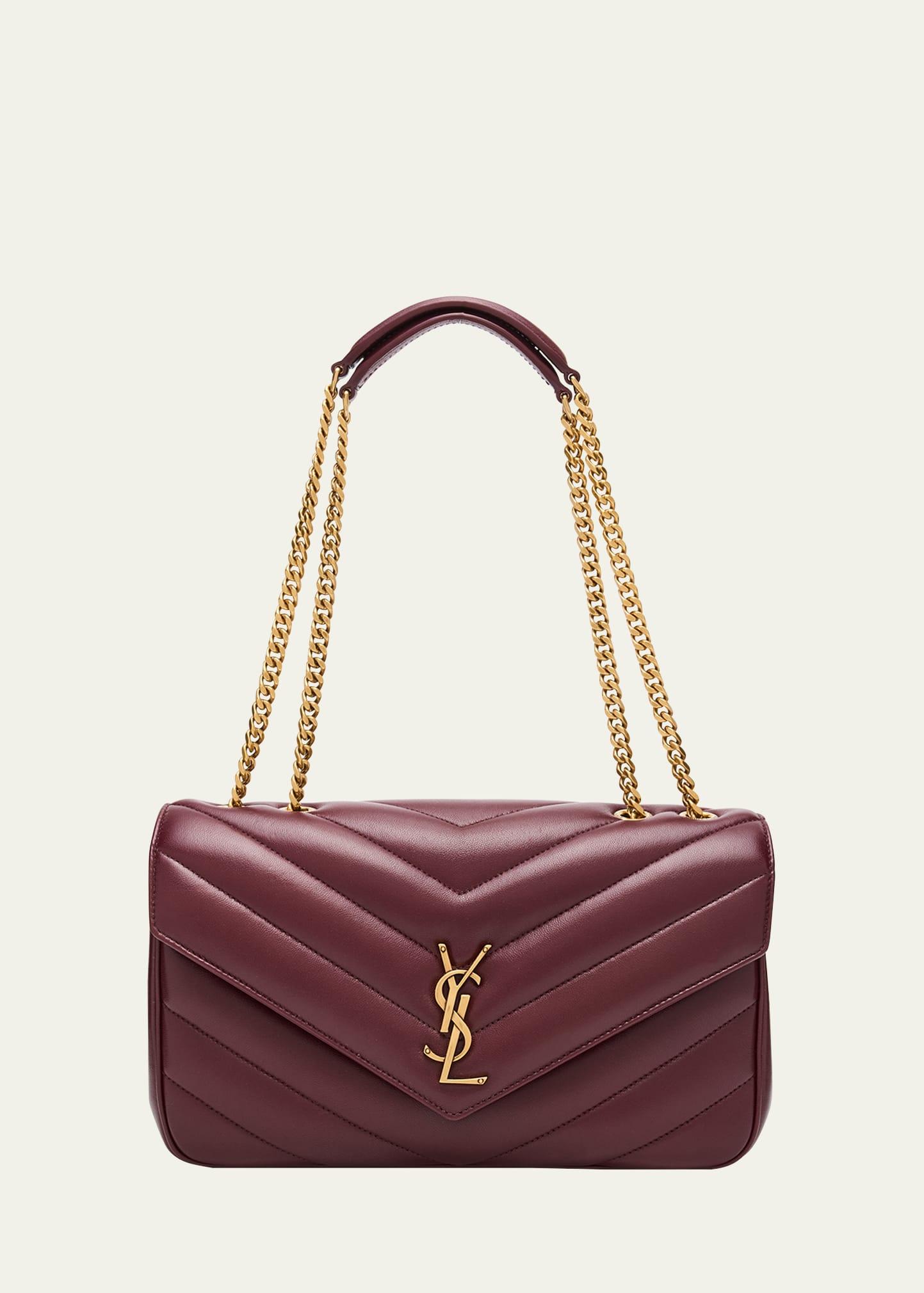 loulou medium ysl chain shoulder bag in quilted leather