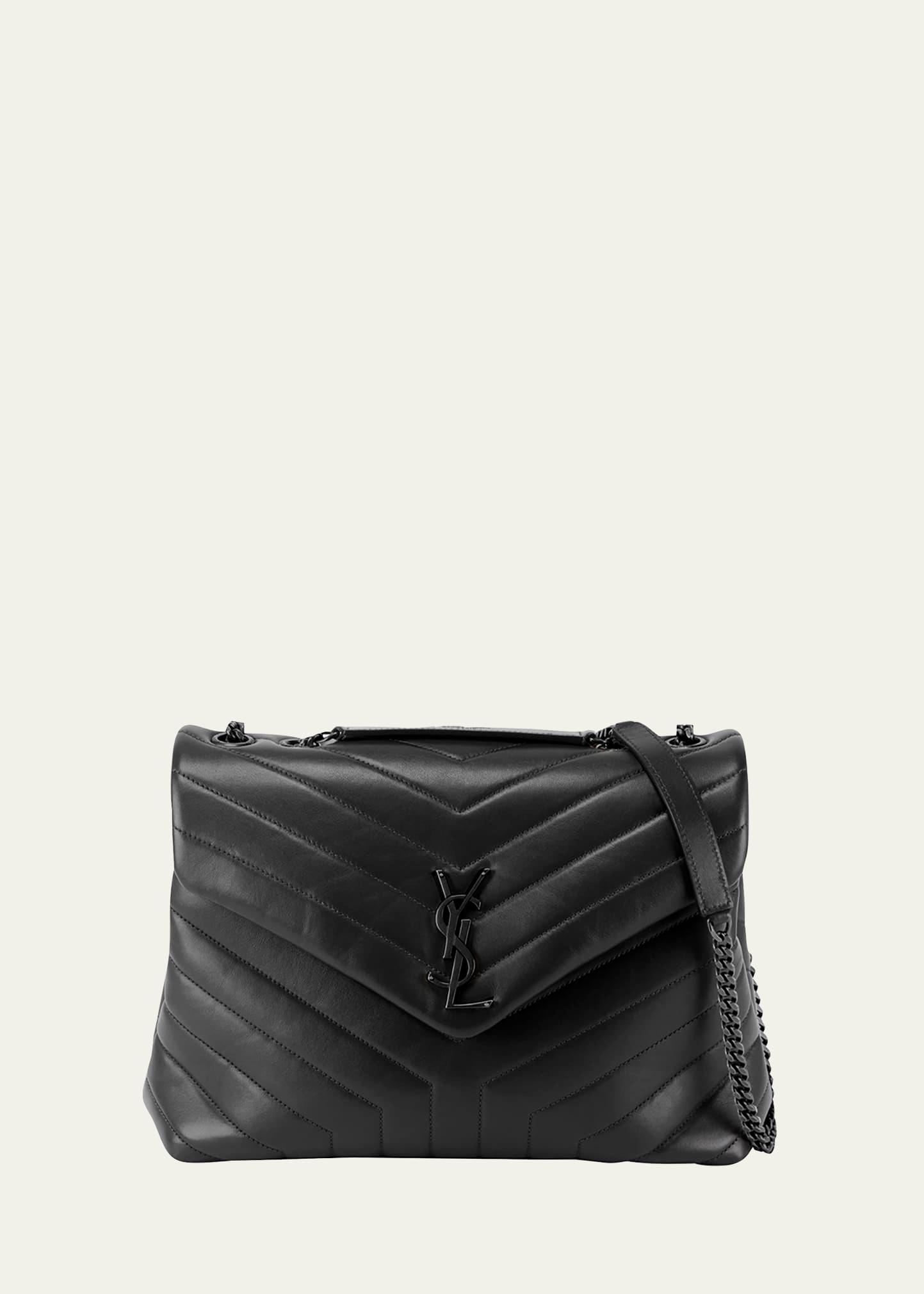 loulou medium ysl shoulder bag in quilted leather