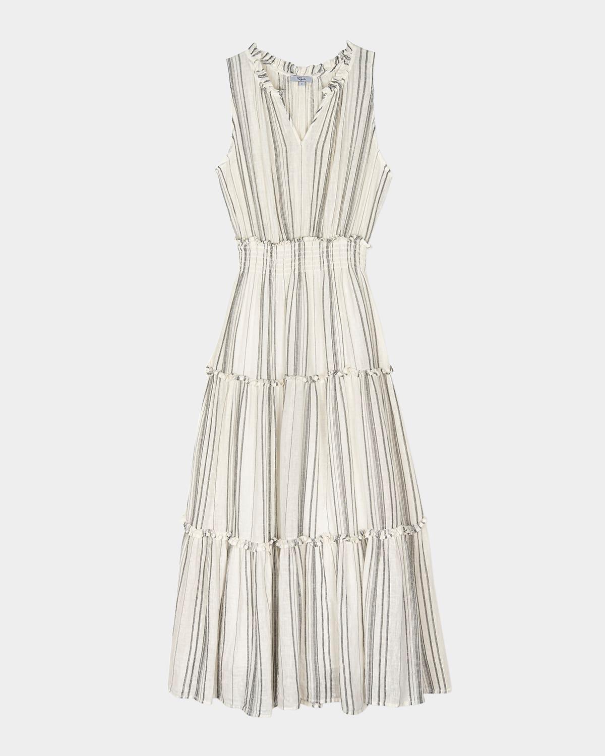 loulou striped midi dress