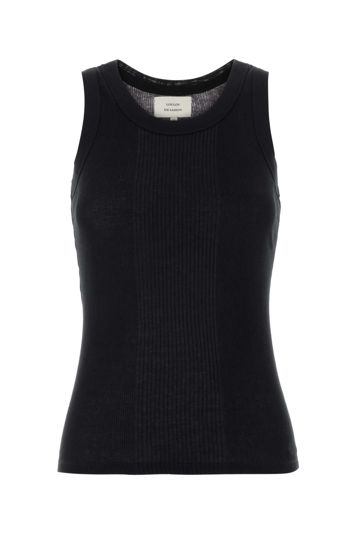 loulou studio black cotton limba tank top